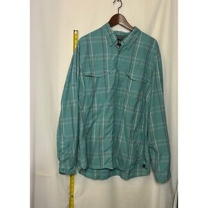 Woolrich Mens XL Long Sleeve Outdoor Shirt Button Front Pocket Sun Protection